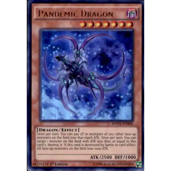 YuGiOh Dark Side of Dimensions Movie Ultra Rare Pandemic Dragon MVP1-EN006