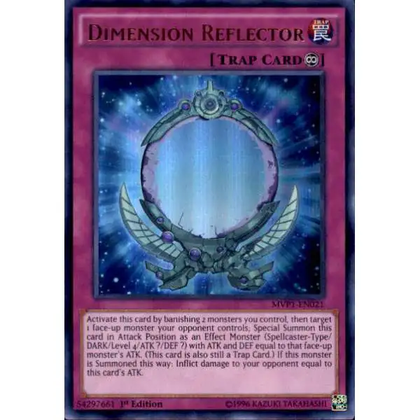 YuGiOh Dark Side of Dimensions Movie Ultra Rare Dimension Reflector MVP1-EN021