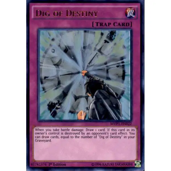 YuGiOh Dark Side of Dimensions Movie Ultra Rare Dig of Destiny MVP1-EN022