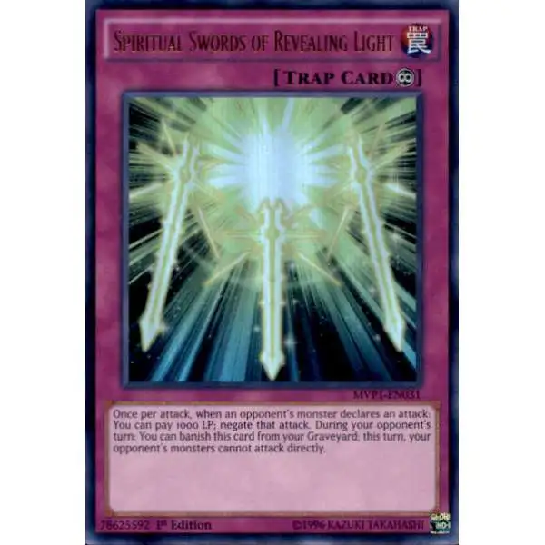 YuGiOh Dark Side of Dimensions Movie Ultra Rare Spiritual Swords of Revealing Light MVP1-EN031