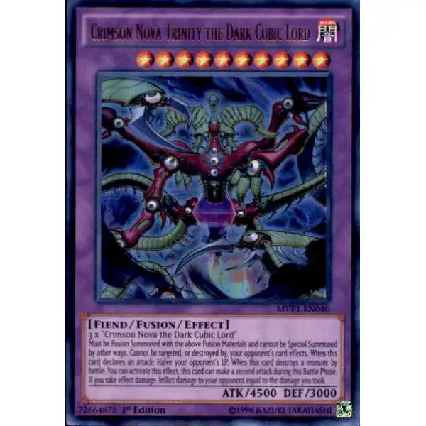 YuGiOh Dark Side of Dimensions Movie Ultra Rare Crimson Nova Trinity the Dark Cubic Lord MVP1-EN040