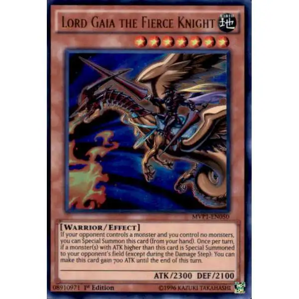 YuGiOh Dark Side of Dimensions Movie Ultra Rare Lord Gaia the Fierce Knight MVP1-EN050