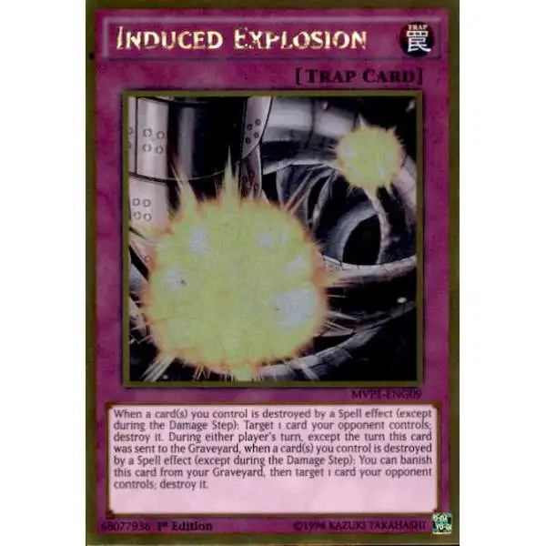 YuGiOh Dark Side of Dimensions Gold Edition Gold Rare Induced Explosion MVP1-ENG09