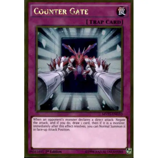YuGiOh Dark Side of Dimensions Gold Edition Gold Rare Counter Gate MVP1-ENG10