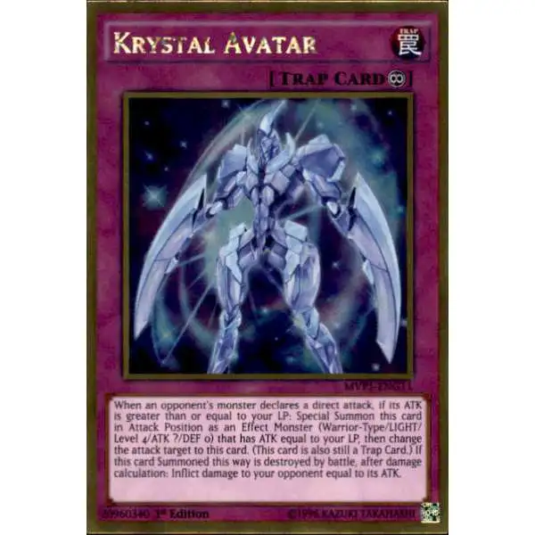 YuGiOh Dark Side of Dimensions Gold Edition Gold Rare Krystal Avatar MVP1-ENG11