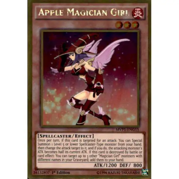 YuGiOh Dark Side of Dimensions Gold Edition Gold Rare Apple Magician Girl MVP1-ENG15