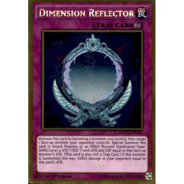 YuGiOh Dark Side of Dimensions Gold Edition Gold Rare Dimension Reflector MVP1-ENG21