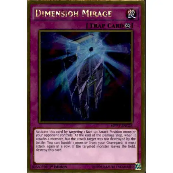 YuGiOh Dark Side of Dimensions Gold Edition Gold Rare Dimension Mirage MVP1-ENG25