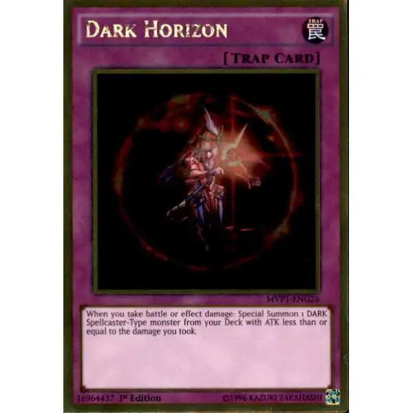 YuGiOh Dark Side of Dimensions Gold Edition Gold Rare Dark Horizon MVP1-ENG26