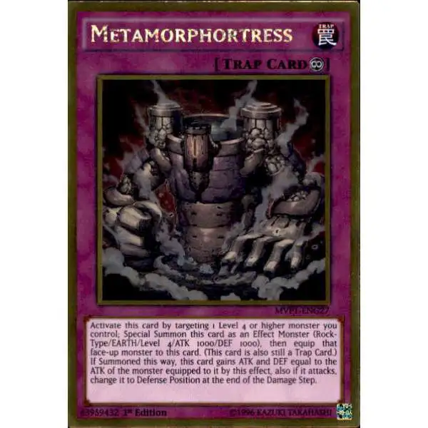 YuGiOh Dark Side of Dimensions Gold Edition Gold Rare Metamorphortress MVP1-ENG27