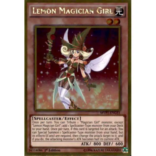YuGiOh Dark Side of Dimensions Gold Edition Gold Rare Lemon Magician Girl MVP1-ENG51