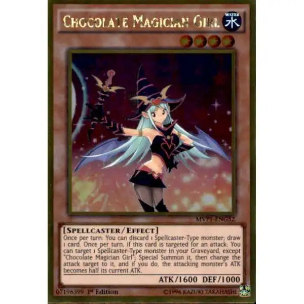 YuGiOh Dark Side of Dimensions Gold Edition Gold Rare Chocolate Magician Girl MVP1-ENG52