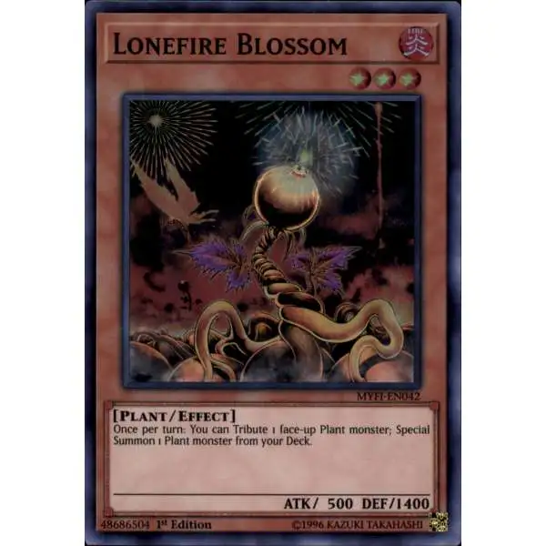 YuGiOh Mystic Fighters Super Rare Lonefire Blossom MYFI-EN042