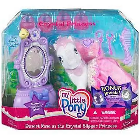 My Little Pony Crystal Princess Desert Rose as the Crystal Slipper Princess Figure Set