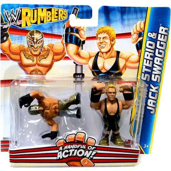 WWE Wrestling Rumblers Series 2 Rey Mysterio & Jack Swagger Mini Figure 2-Pack