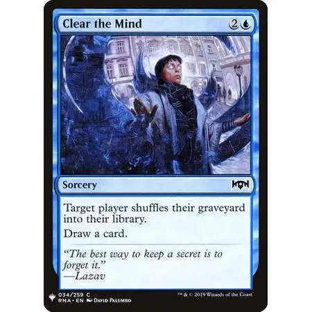 MtG Trading Card Game Mystery Booster / The List Common Clear the Mind #34