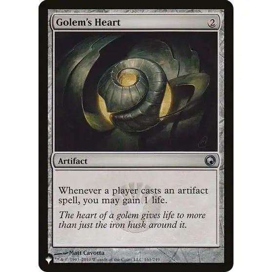 MtG Trading Card Game Mystery Booster / The List Uncommon Golem's Heart #161