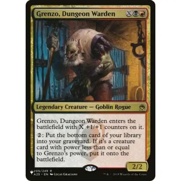MtG Trading Card Game Mystery Booster Rare Grenzo, Dungeon Warden #205