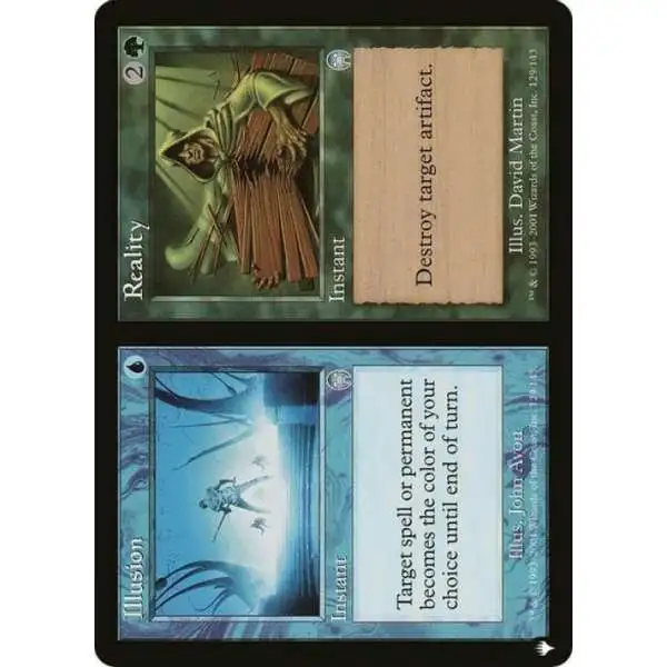 MtG Trading Card Game Mystery Booster Uncommon Illusion // Reality #129
