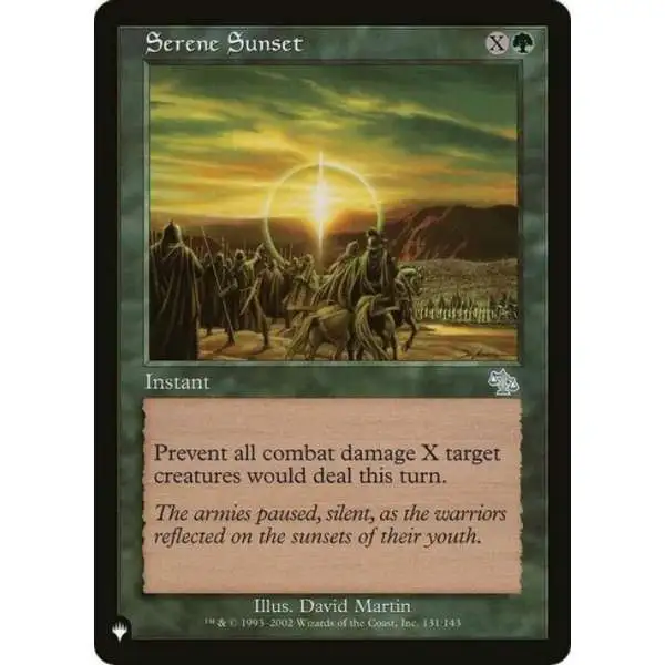MtG Trading Card Game Mystery Booster Uncommon Serene Sunset #131