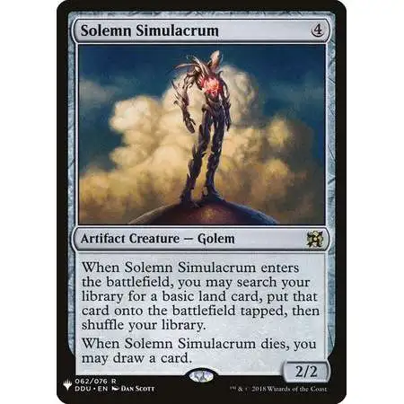 MtG Trading Card Game Mystery Booster / The List Rare Solemn Simulacrum #62