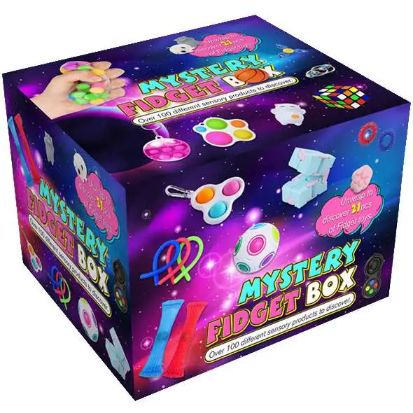 Fidget Toys! Mystery Fidget Box [21 Surprises, Purple Box, Damaged Package]