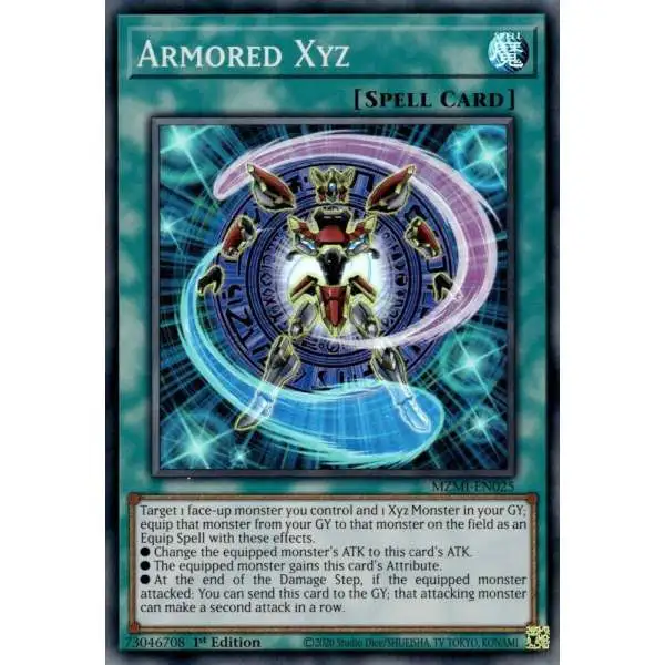 YuGiOh Trading Card Game Maze of Millennia Super Rare Armored Xyz MZMI-EN025