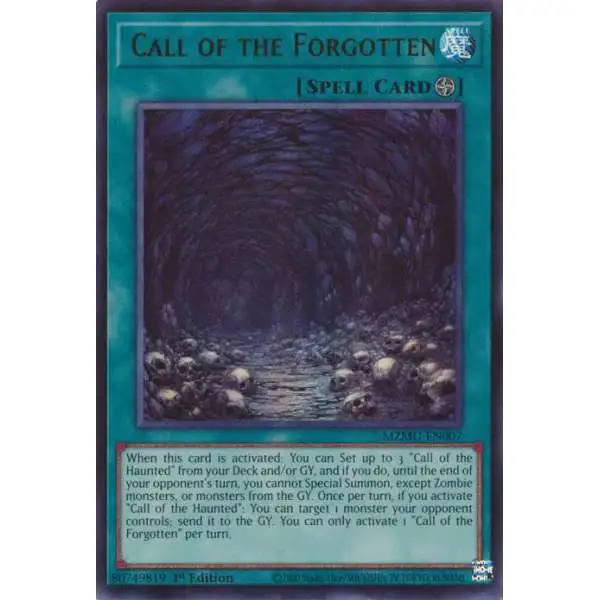 YuGiOh Trading Card Game Maze of Muertos Ultra Rare Call of the Forgotten MZMU-EN007