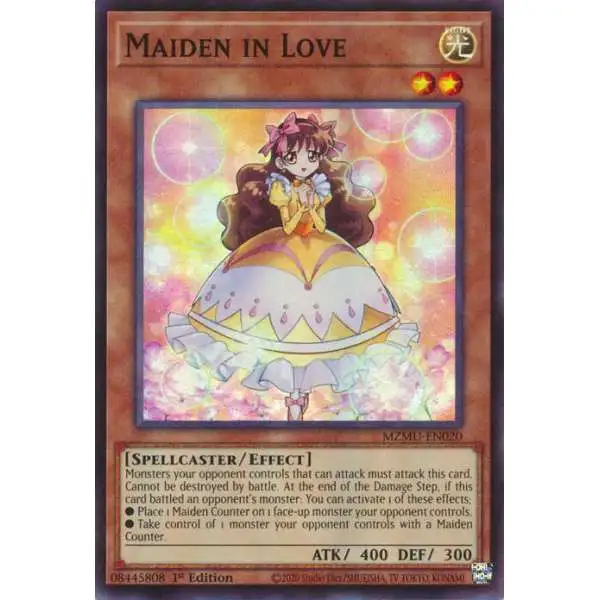 YuGiOh Trading Card Game Maze of Muertos Super Rare Maiden in Love MZMU-EN020