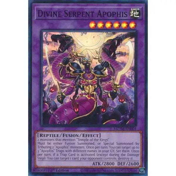 YuGiOh Trading Card Game Maze of the Master Super Rare Divine Serpent Apophis MZTM-EN004