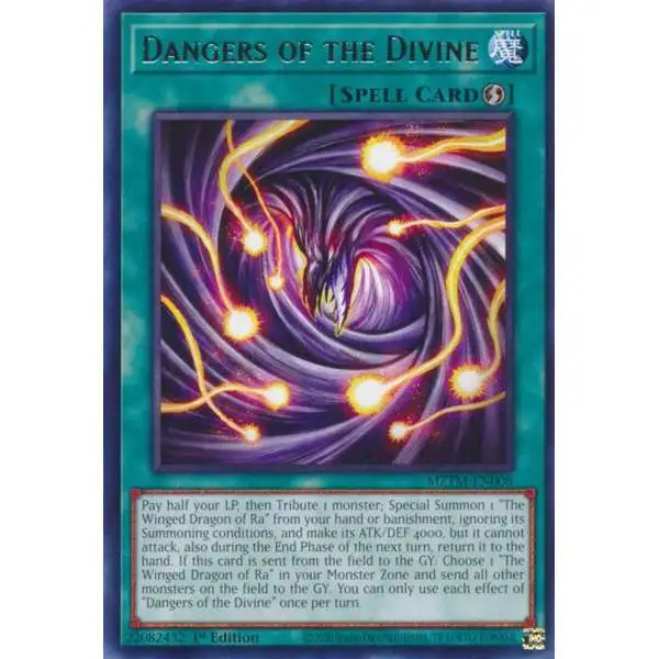 YuGiOh Trading Card Game Maze of the Master Rare Dangers of the Divine MZTM-EN008