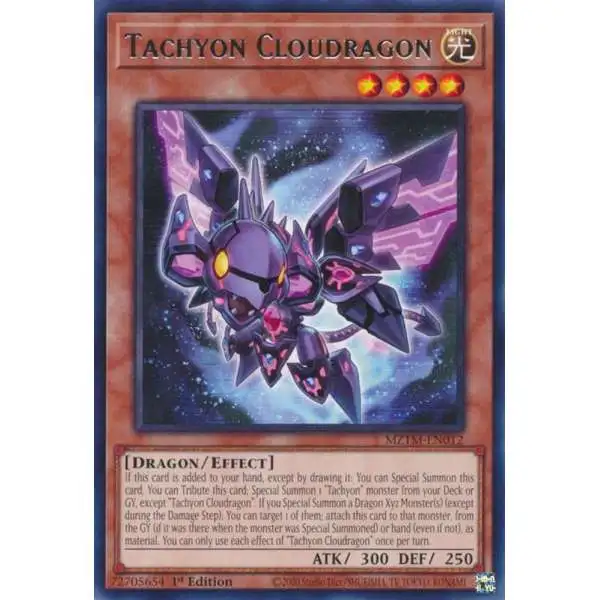 YuGiOh Trading Card Game Maze of the Master Rare Tachyon Cloudragon MZTM-EN012