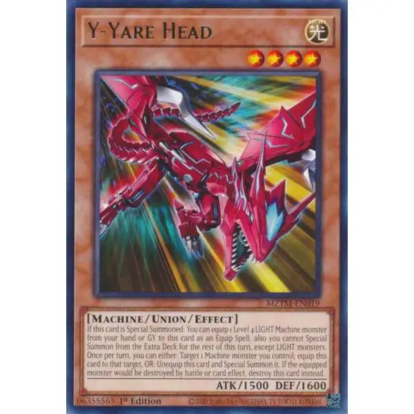 YuGiOh Trading Card Game Maze of the Master Rare Y-Yare Head MZTM-EN019