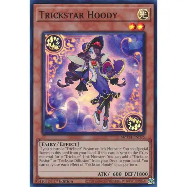 YuGiOh Trading Card Game Maze of the Master Super Rare Trickstar Hoody MZTM-EN025
