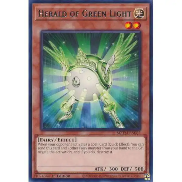 YuGiOh Trading Card Game Maze of the Master Rare Herald of Green Light MZTM-EN062