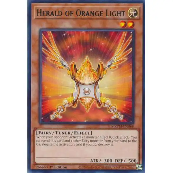 YuGiOh Trading Card Game Maze of the Master Rare Herald of Orange Light MZTM-EN068
