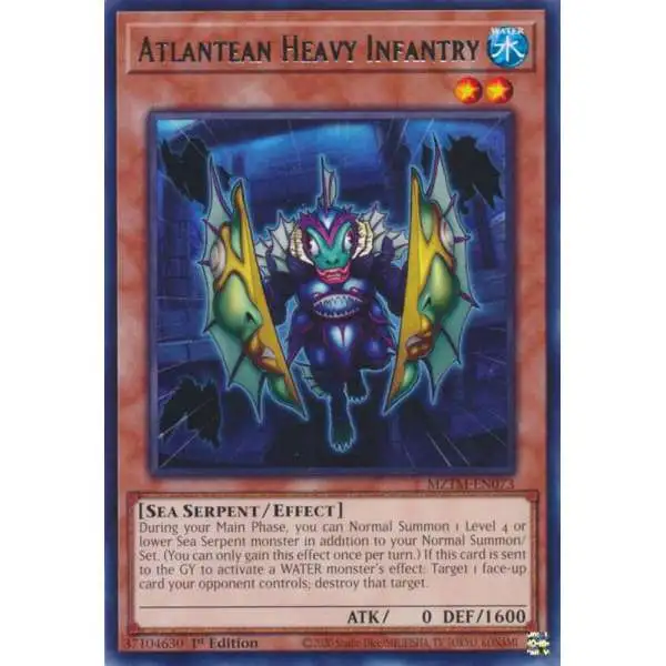 YuGiOh Trading Card Game Maze of the Master Rare Atlantean Heavy Infantry MZTM-EN073