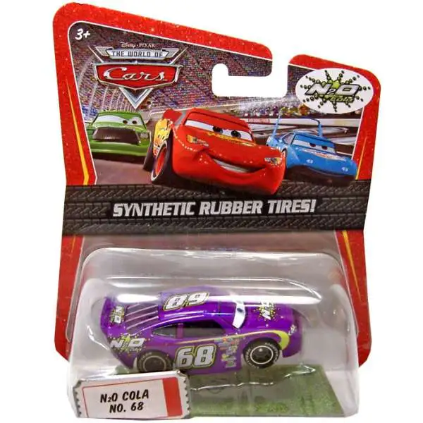 Disney / Pixar Cars The World of Cars Synthetic Rubber Tires N2O Cola No. 68 Exclusive Diecast Car
