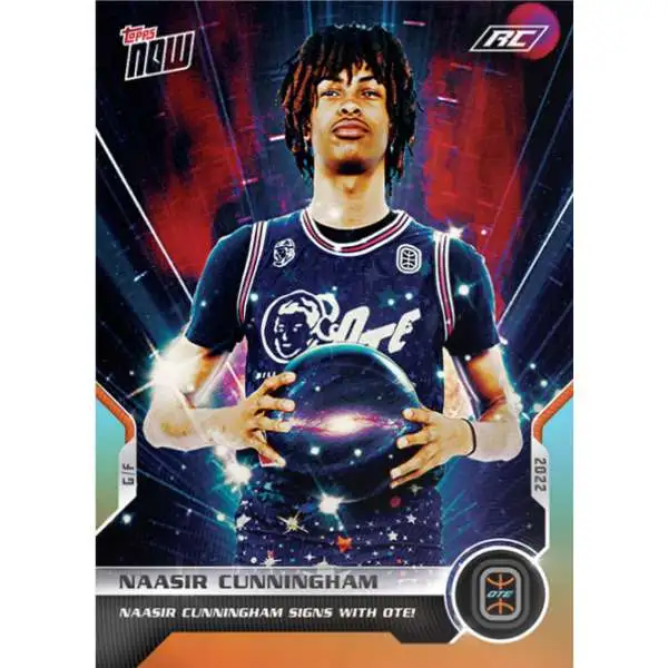 OTE 2022 Topps Now Overtime Elite Basketball Naasir Cunningham OS-1 [Rookie Card]