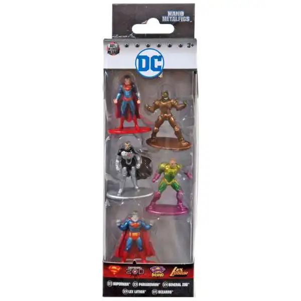 DC Nano Metalfigs Superman, Parademon, Lex Luthor, Bizarro & General Zod 1.5-Inch Diecast Figure 5-Pack