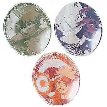 Naruto Set of 3 Wall Clocks