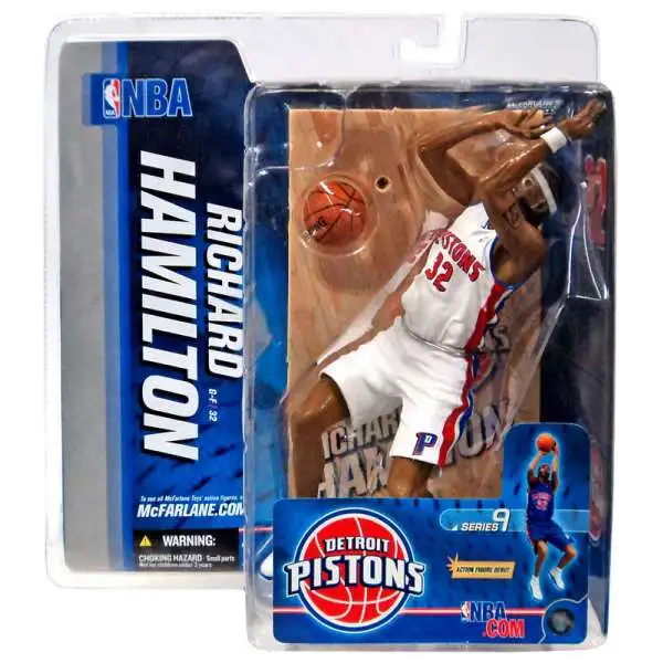 McFarlane Toys NBA Detroit Pistons Sports Basketball Series 9 Richard Hamilton Action Figure [White Jersey Variant]