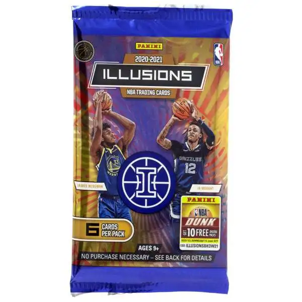 NBA Panini 2020-21 Illusions Basketball Trading Card RETAIL Pack [6 Cards]