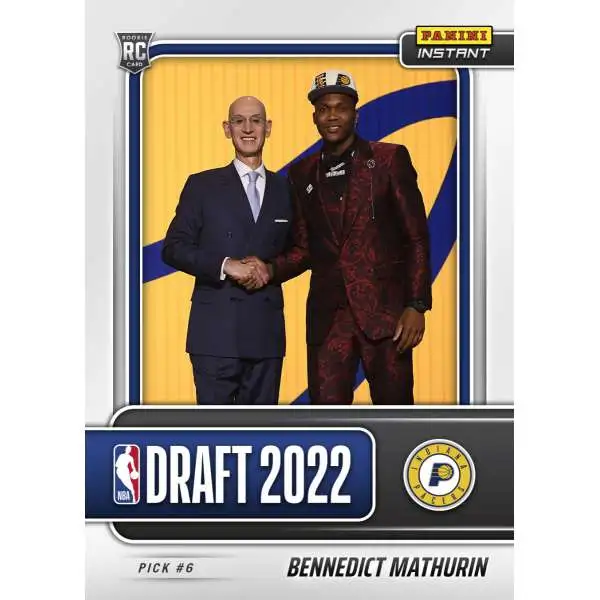 NBA Indiana Pacers 2022-23 Instant Draft Night Basketball Bennedict Mathurin DN6 [#6 Pick]