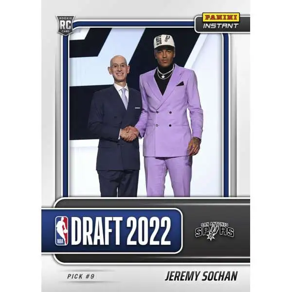 NBA San Antonio Spurs 2022-23 Instant Draft Night Basketball Jeremy Sochan DN9 [#9 Pick]