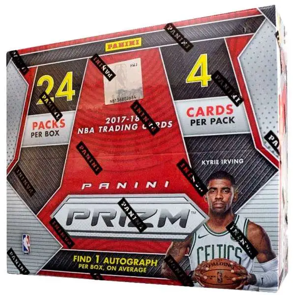 NBA Panini 2017-18 Prizm Basketball Trading Card RETAIL Box [24 Packs, 1 Autograph]