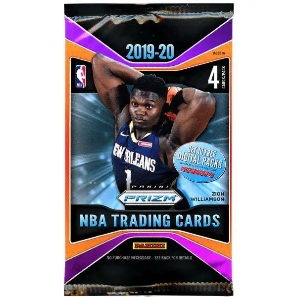 NBA Panini 2019-20 Prizm Basketball Trading Card RETAIL Pack [4 Cards]