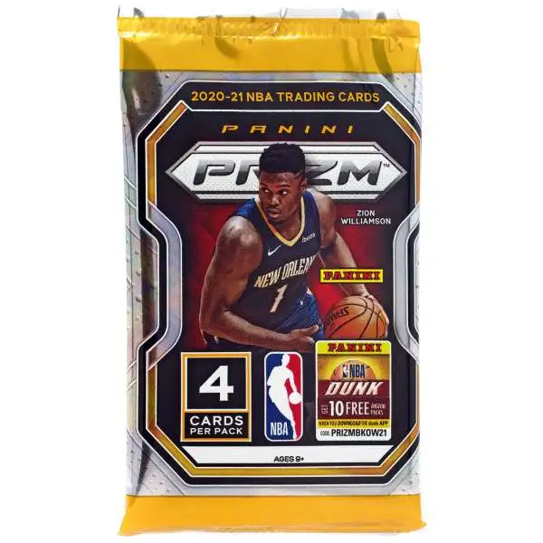 NBA Panini 2020-21 Prizm Basketball Trading Card BLASTER Pack [4 Cards]