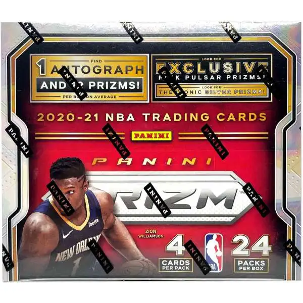 NBA Panini 2020-21 Prizm Basketball Trading Card RETAIL Box [24 Packs, 1 Autograph]