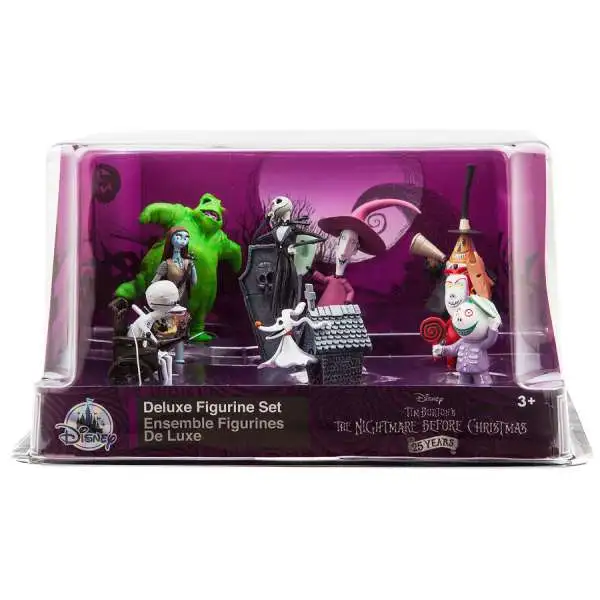 Disney The Nightmare Before Christmas 25 Years NBX Exclusive 9-Piece PVC Figure Deluxe Play Set